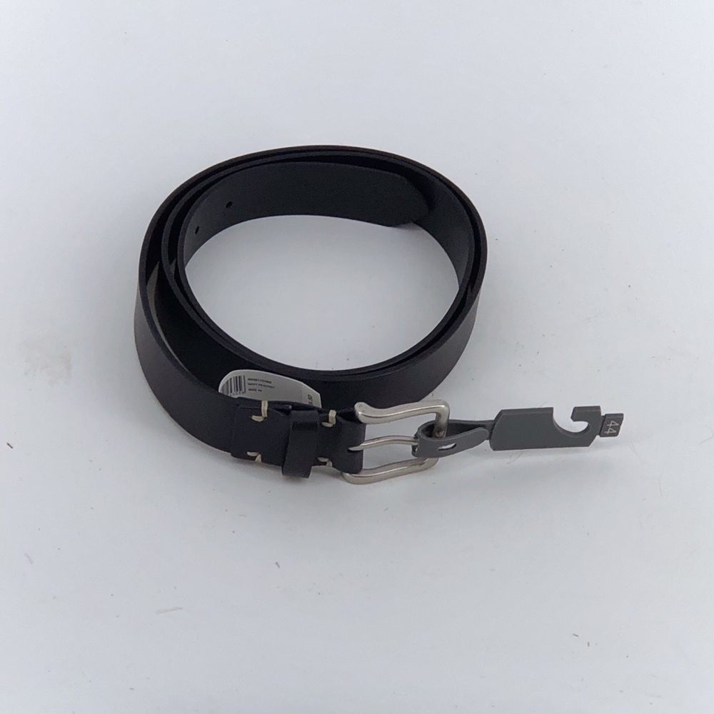 Men’s Navy Peacoat Leather Belt. Sz: 44